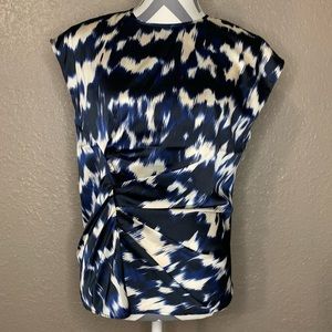 Blue and White Blouse | EXPRESS